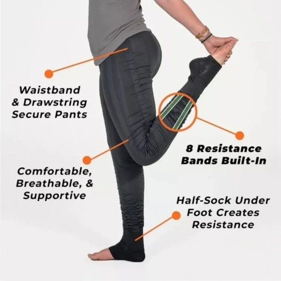 Agogie +20 Wearable Resistance Leggings in Black - Size XXL - Picture 1 of 8